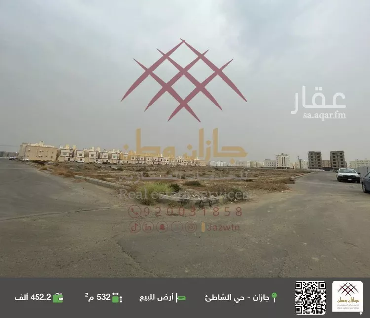 أرض للبيع في شارع المحمدية 1 3, حي المحمدية 1, مدينة جازان, منطقة جازان
