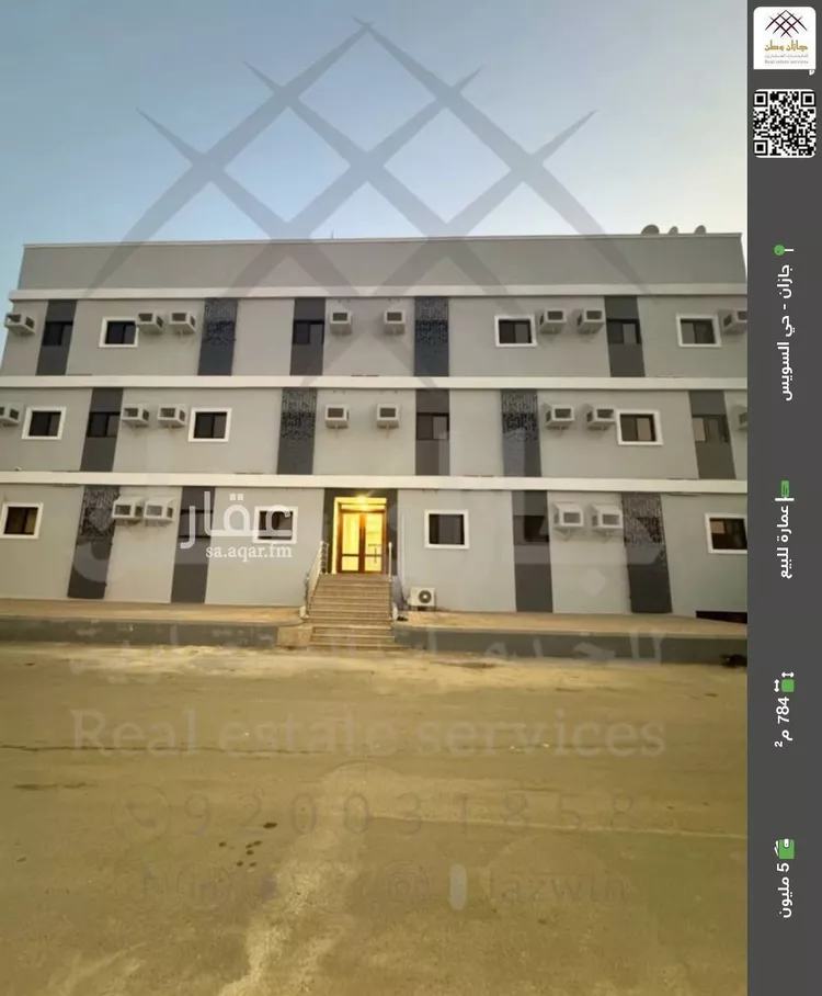 عمارة للبيع في شارع خفاف بن عمير بن الحارث, حي السويس 2, مدينة جازان, منطقة جازان