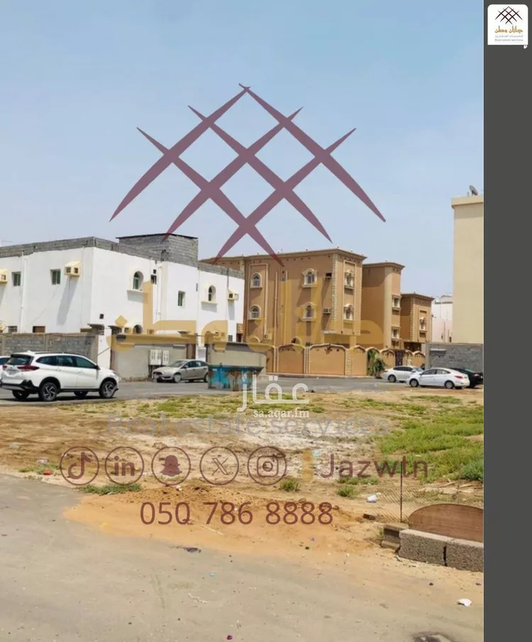 أرض للبيع في شارع الامانه, حي الروضة, مدينة جازان, منطقة جازان صورة 2