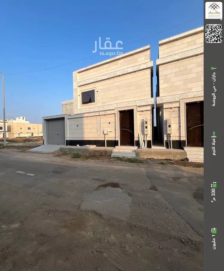 فيلا للبيع في شارع اهبان ابن عمرو ابن الاكوع, حي الروضة, مدينة جازان, منطقة جازان