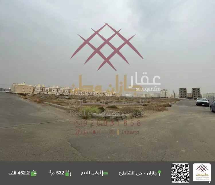 أرض للبيع في شارع المحمدية 1 3, حي المحمدية 1, مدينة جازان, منطقة جازان