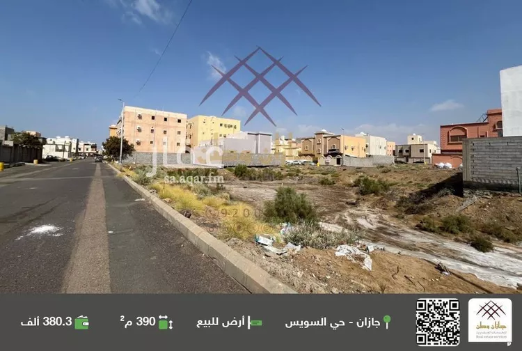 أرض للبيع في شارع محمد الرميح, حي السويس 1, مدينة جازان, منطقة جازان