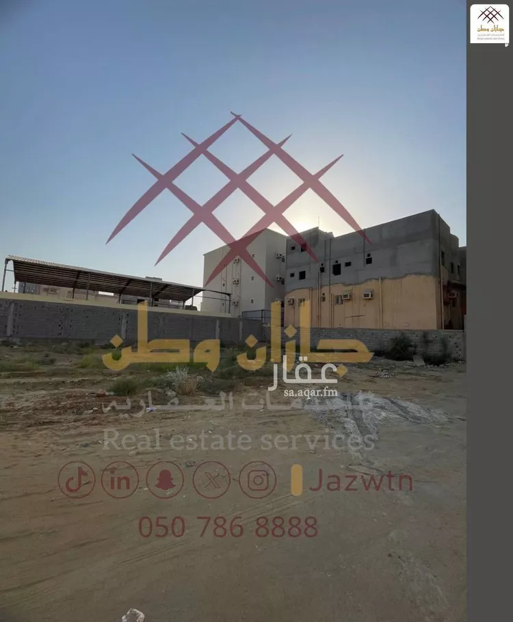 أرض للبيع في شارع ابو عبيدة عامر بن الجراح, حي السويس 1, مدينة جازان, منطقة جازان
