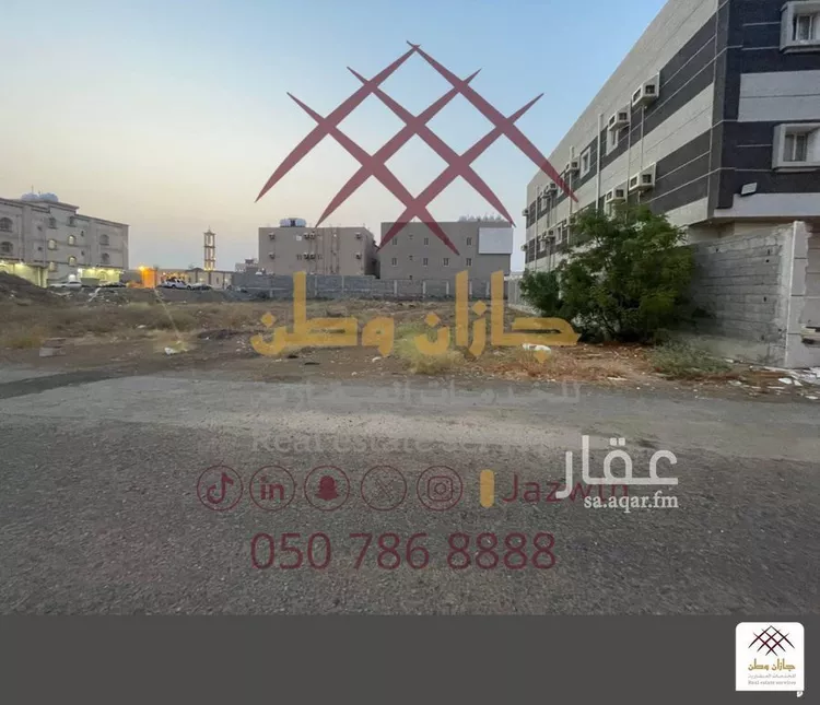 أرض للبيع في شارع مصاول, حي النور, مدينة جازان, منطقة جازان