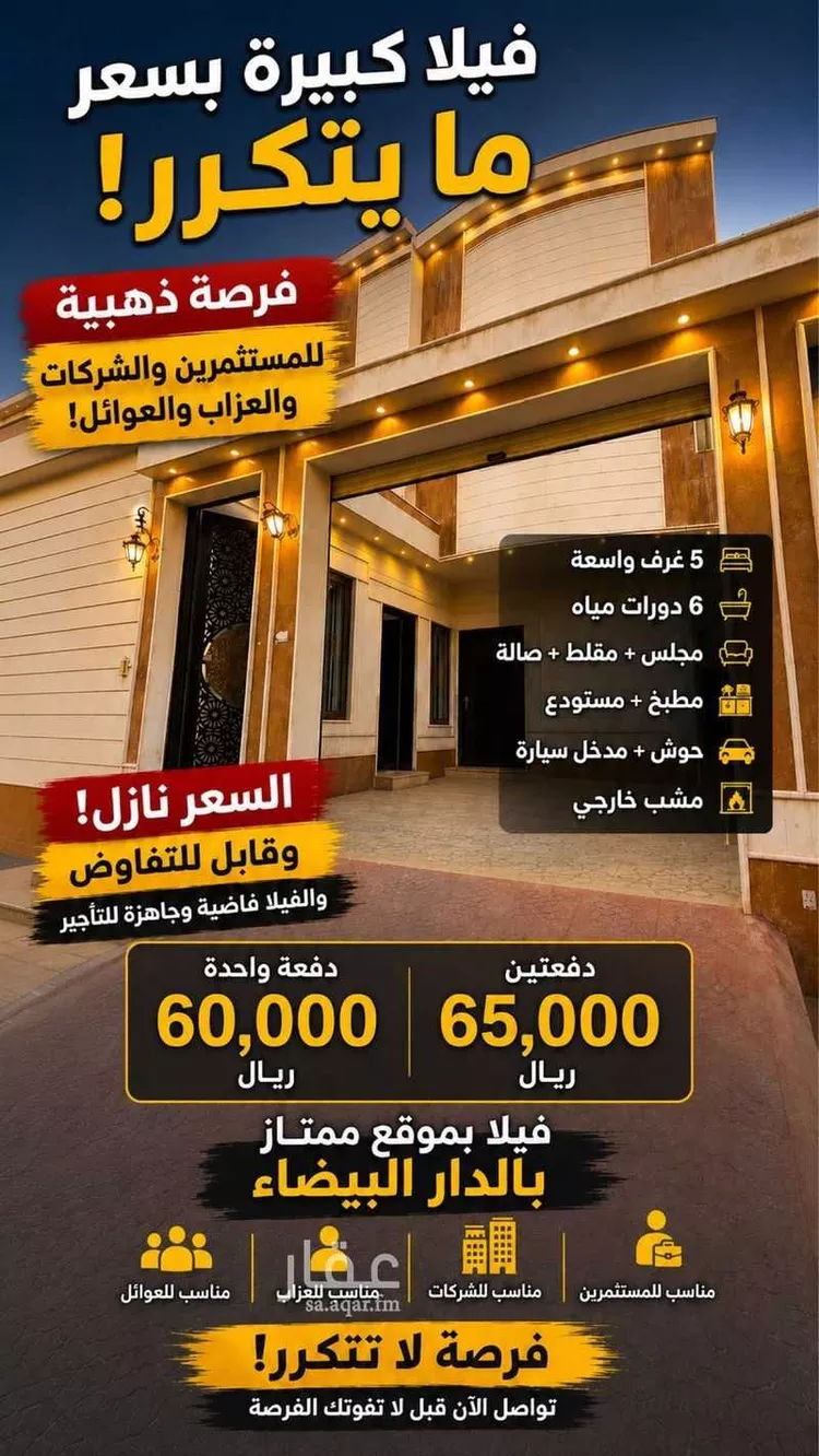 Villa for Rent in Riyadh Ad Dar Al Baida