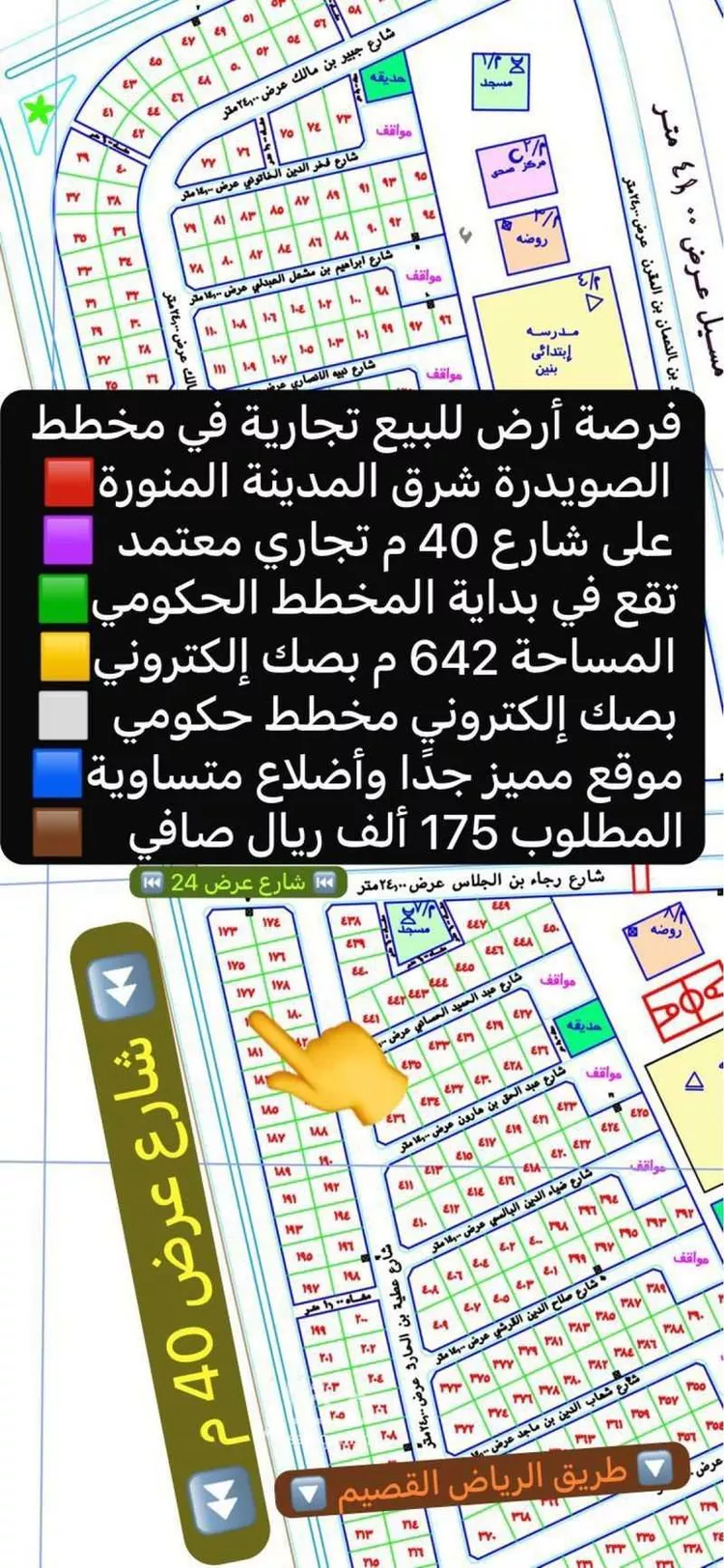 أرض للبيع في شارع عبدالعزيز بن سيف الحميري, حي الصويدرة, مدينة المدينة المنورة, منطقة المدينة المنورة