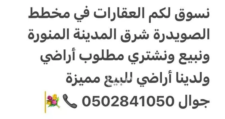 أرض للبيع في شارع عبدالعزيز بن سيف الحميري, حي الصويدرة, مدينة المدينة المنورة, منطقة المدينة المنورة صورة 5