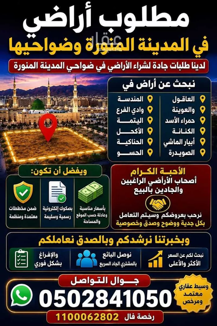 أرض للبيع في حي الصويدرة, مدينة المدينة المنورة, منطقة المدينة المنورة صورة 4