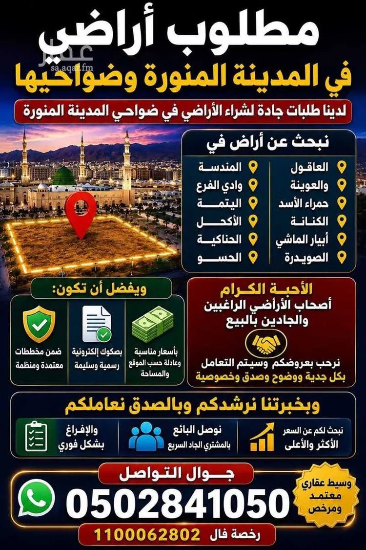 أرض للبيع في شارع حسن سعيد المخرج, حي الصويدرة, مدينة المدينة المنورة, منطقة المدينة المنورة