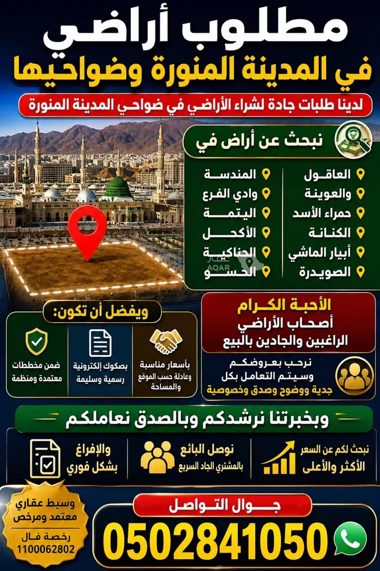 أرض للبيع في شارع عبدالرزاق عفيف, حي الصويدرة, مدينة المدينة المنورة, منطقة المدينة المنورة 2