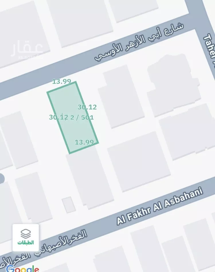 أرض للبيع في شارع ابي الازهر الاوسي, حي أبحر الجنوبية, مدينة جدة, منطقة مكة المكرمة صورة 2