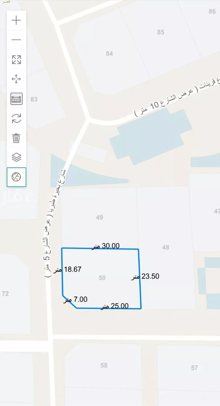 أرض للبيع في شارع بحيرة طبريا, حي الربوة, مدينة ابها, منطقة عسير صورة 3