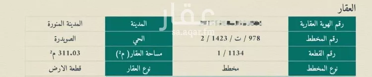 أرض للبيع في شارع حسين الخلاصي, حي الصويدرة, مدينة المدينة المنورة, منطقة المدينة المنورة صورة 2