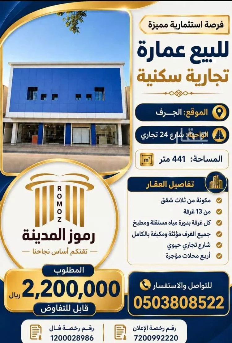 عمارة للبيع في شارع بثينة بنت النعمان, حي الزهرة, مدينة المدينة المنورة, منطقة المدينة المنورة 6