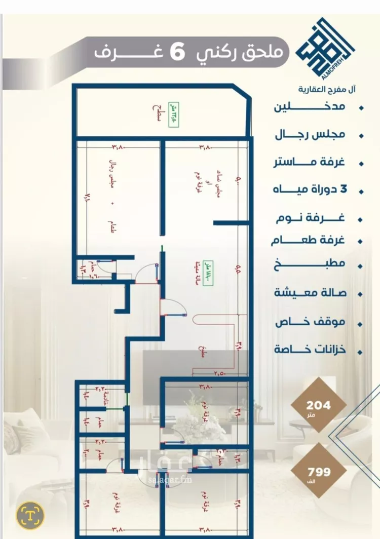 شقة للبيع في شارع عمر بن نضله , حي النزهة, مدينة جدة, منطقة مكة المكرمة صورة 3