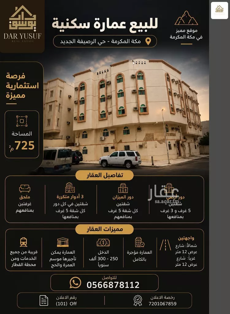Building for Sale in Mecca Ar Rusayfah