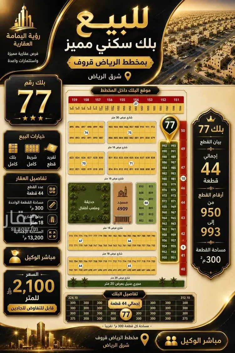 أرض للبيع في حي الوسام, مدينة الرياض, منطقة الرياض صورة 2