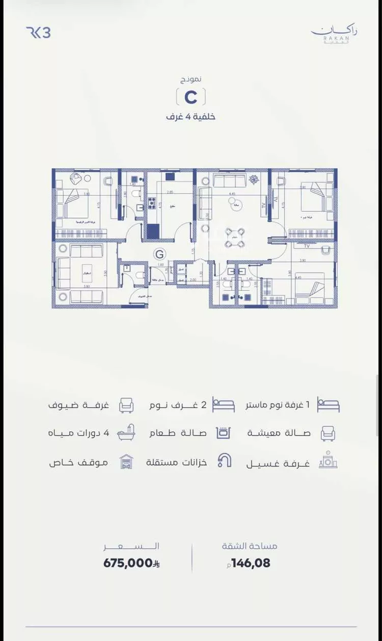شقة للبيع في شارع الامانه, حي الحمراء, مدينة جدة, منطقة مكة المكرمة صورة 3