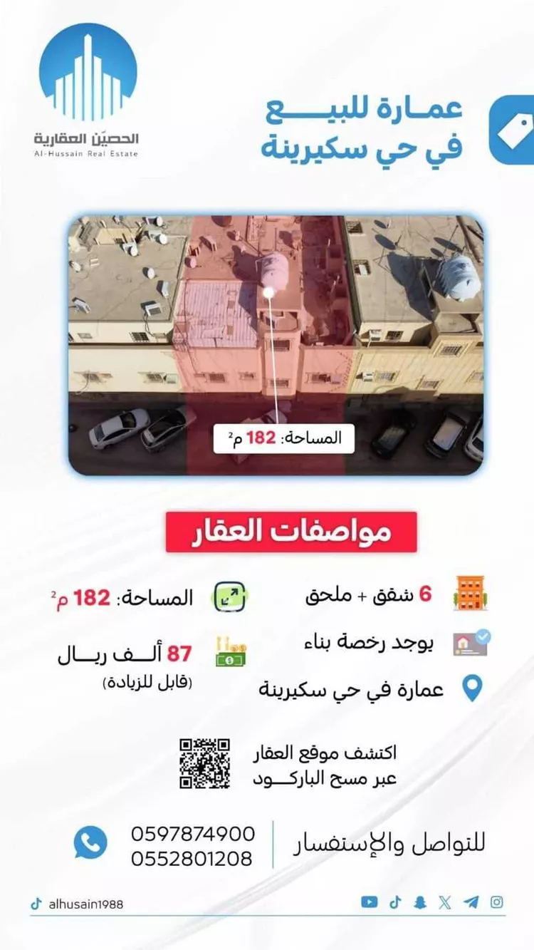 عمارة للبيع في شارع رعشة, حي منفوحة الجديدة, مدينة الرياض, منطقة الرياض