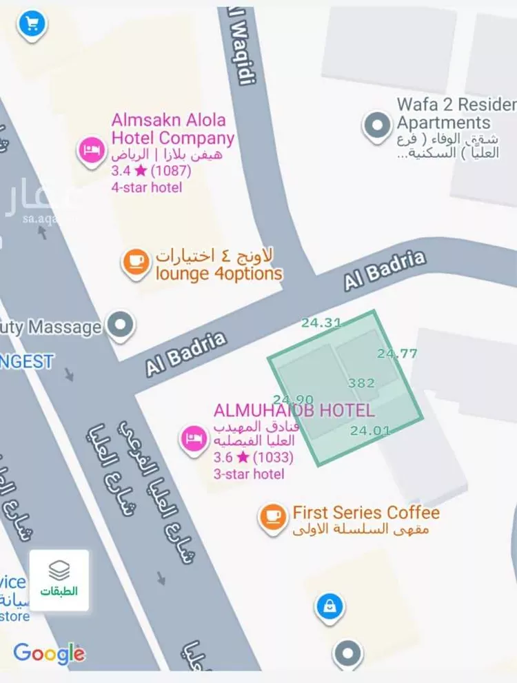 أرض للبيع في شارع البدرية, حي العليا, مدينة الرياض, منطقة الرياض صورة 2