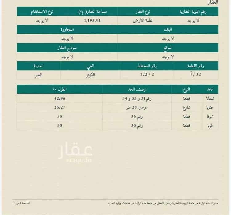 أرض للبيع في شارع الصنعاني, حي الكوثر, مدينة الخبر, المنطقة الشرقية