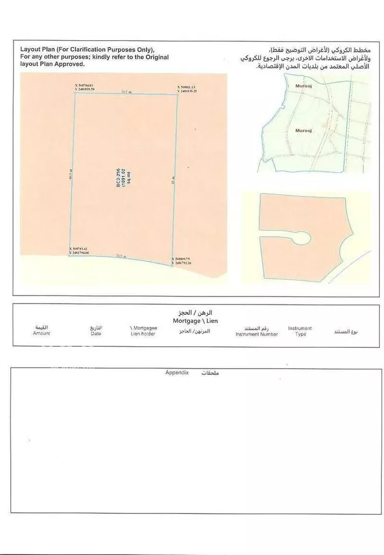 أرض للبيع في شارع الوجدان ، حي المروج ، مدينة الملك عبد الله الاقتصادية ، رابغ صورة 2