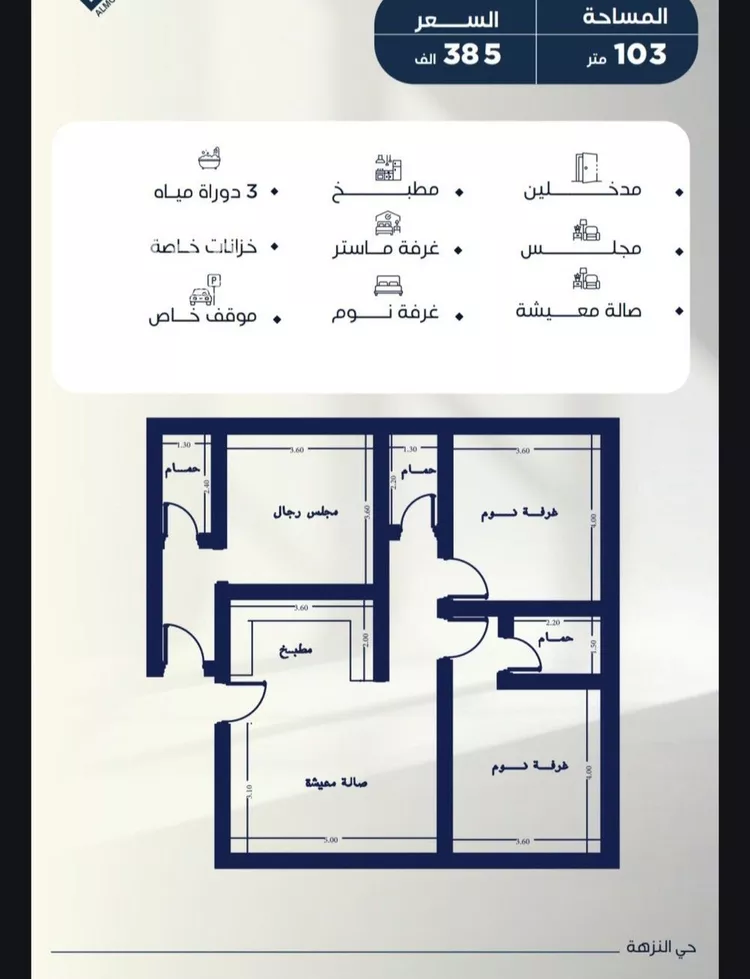 شقة للبيع في شارع سليمان بن مسهد, حي النزهة, مدينة جدة, منطقة مكة المكرمة صورة 5