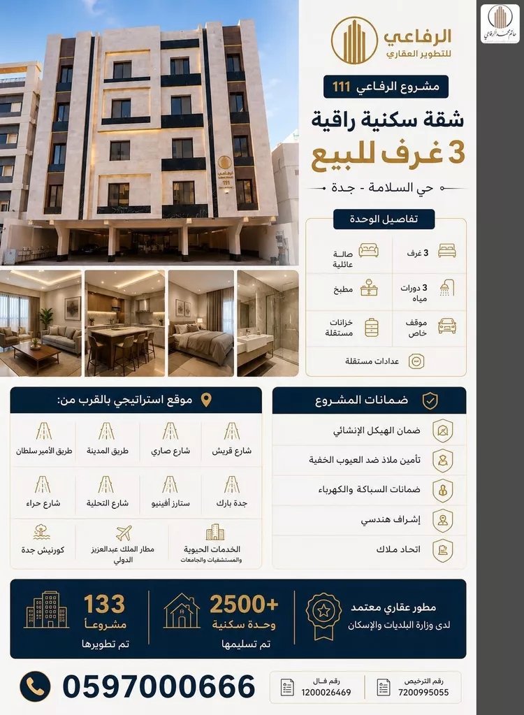 Apartment for Sale in Jeddah As Salamah