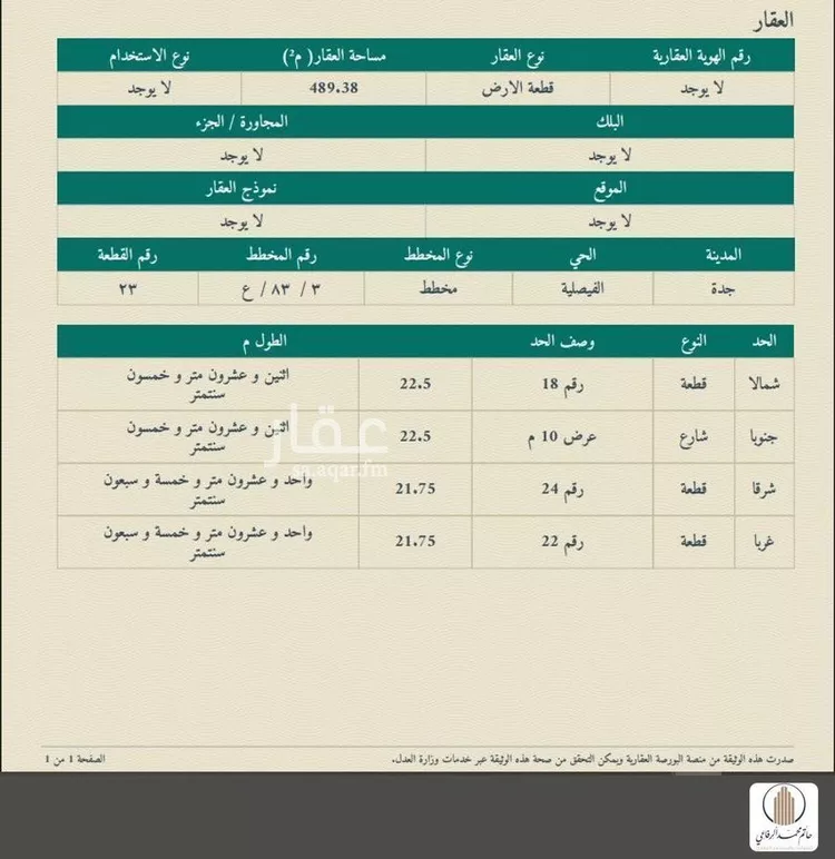 Land for Sale in Jeddah Al Faisaliah