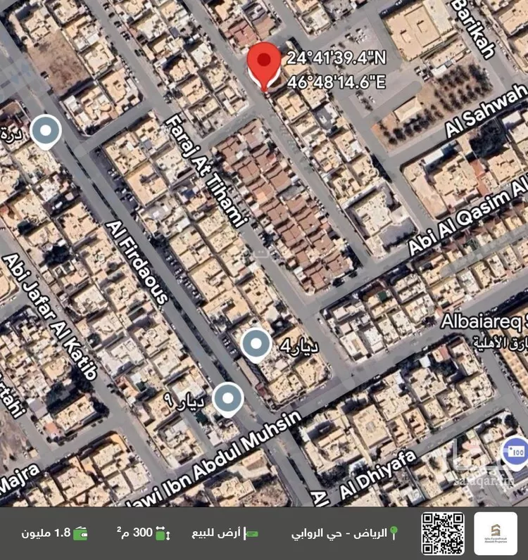 أرض للبيع في شارع أبي الفتح الرزاز, حي الروابي, مدينة الرياض, منطقة الرياض صورة 2