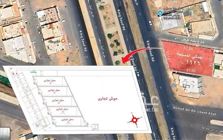 أرض للإيجار في شارع طريق الملك سعود, حي الدفاع, مدينة المدينة المنورة, منطقة المدينة المنورة