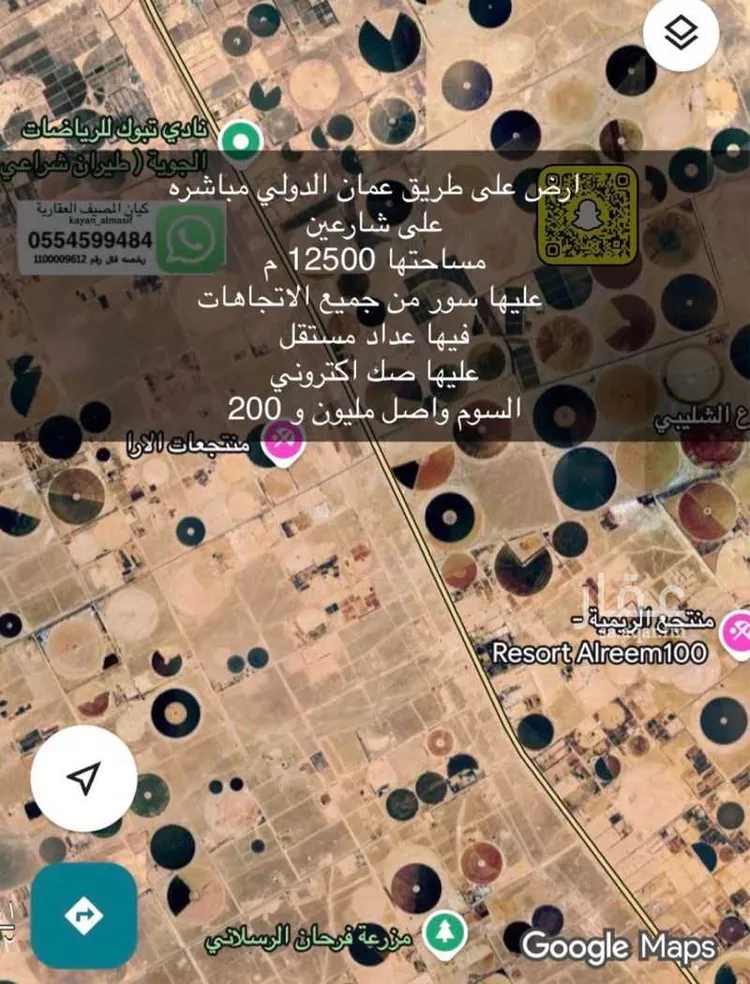 مزرعة للبيع في شارع 00000, حي مزارع شمال طريق المدينه(الرابعة), مدينة مزارع شمال طريق المدينه(الرابعة), منطقة تبوك صورة 4