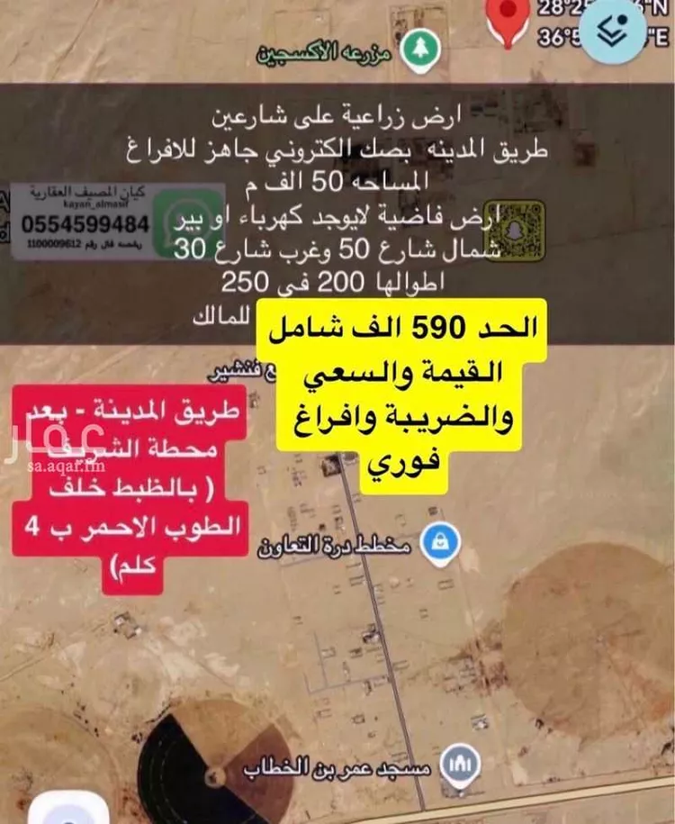 مزرعة للبيع في شارع 00000, حي مزارع شمال طريق المدينه(الرابعة), مدينة مزارع شمال طريق المدينه(الرابعة), منطقة تبوك 6