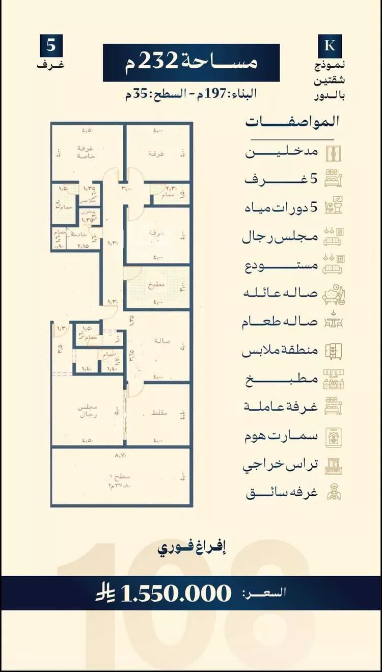 شقة للبيع في شارع الإستطلاع, حي النهضة, مدينة جدة, منطقة مكة المكرمة صورة 2