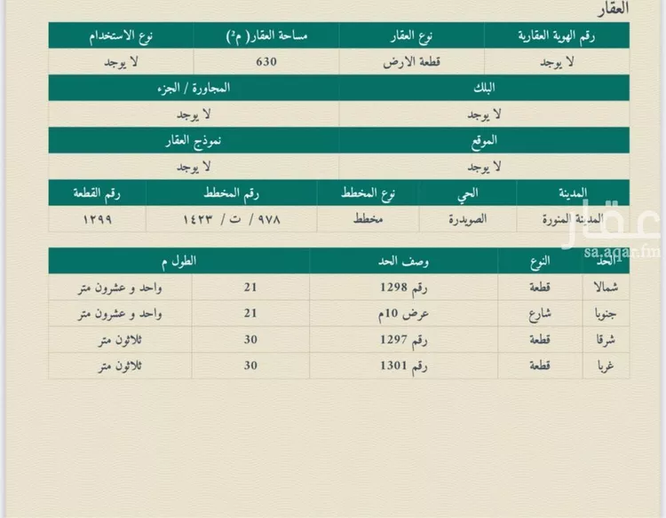 أرض للبيع في شارع ابن الاستاذ, حي الصويدرة, مدينة المدينة المنورة, منطقة المدينة المنورة صورة 3