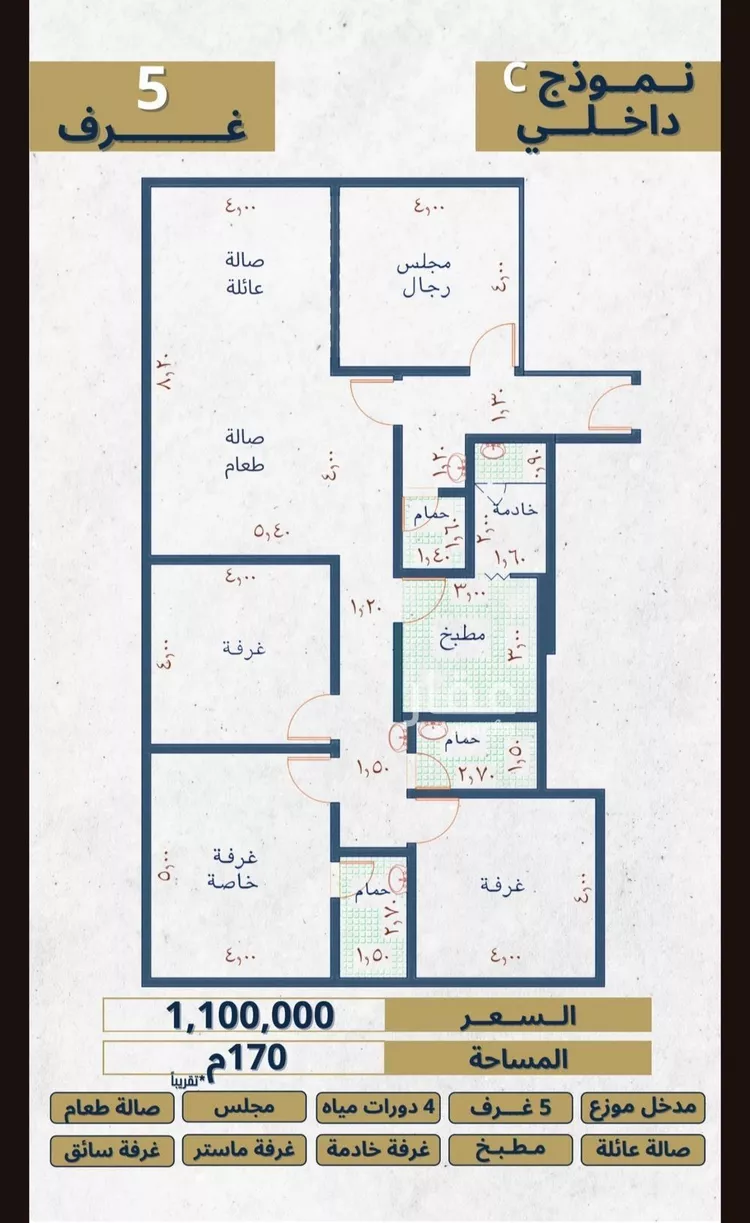 شقة للبيع في شارع عرابه الاوسي, حي النهضة, مدينة جدة, منطقة مكة المكرمة صورة 5
