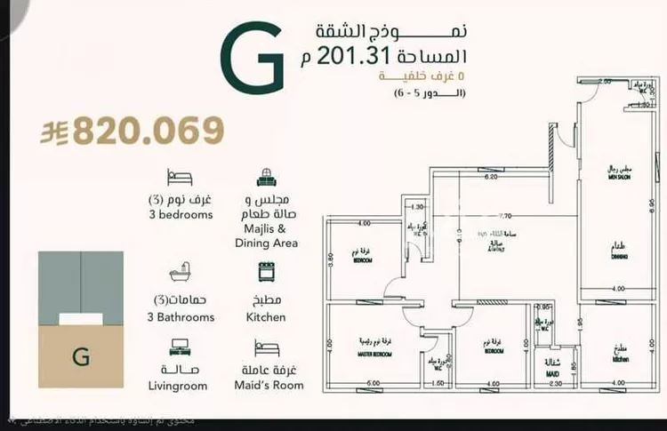 شقة للبيع في شارع علي افندي جميل, حي السلامة, مدينة جدة, منطقة مكة المكرمة صورة 5