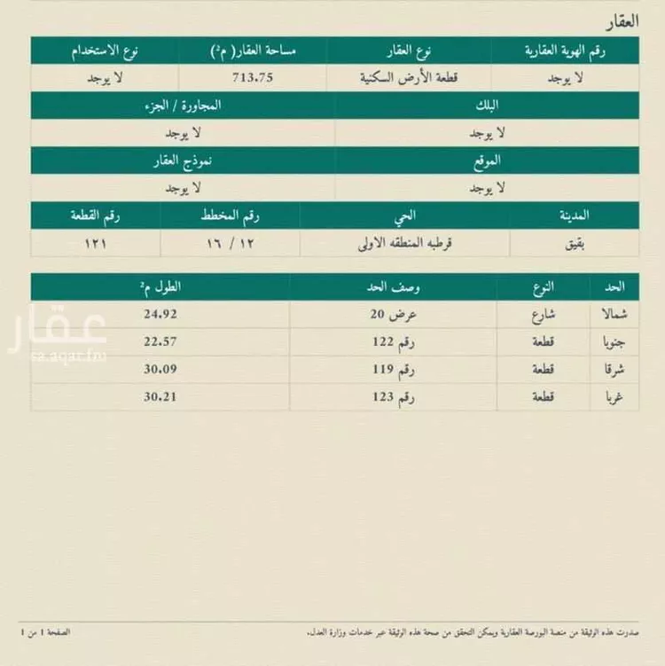 Land for Sale in Buqayq Qurtubah