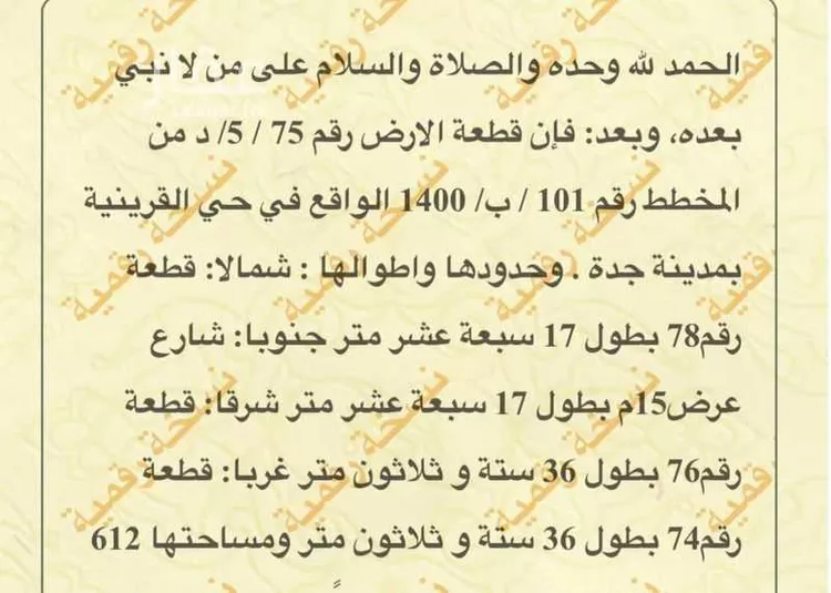 أرض للبيع في شارع جلديه, حي القرينية, مدينة جدة, منطقة مكة المكرمة صورة 4