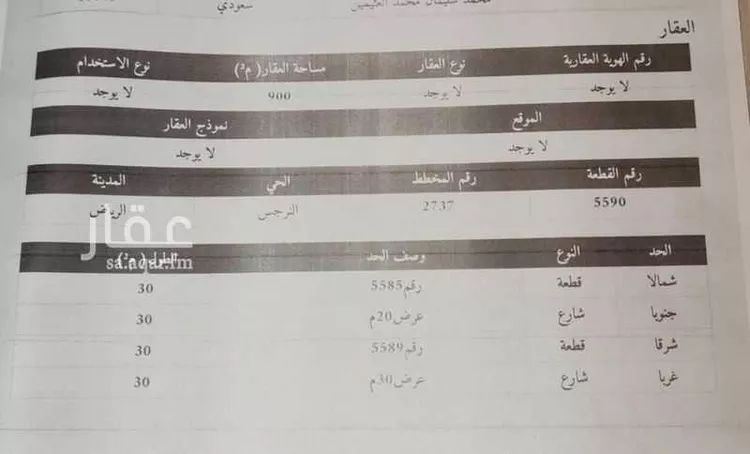 أرض للبيع في شارع شعيب بن أبي مرة, حي النرجس, مدينة الرياض, منطقة الرياض صورة 3