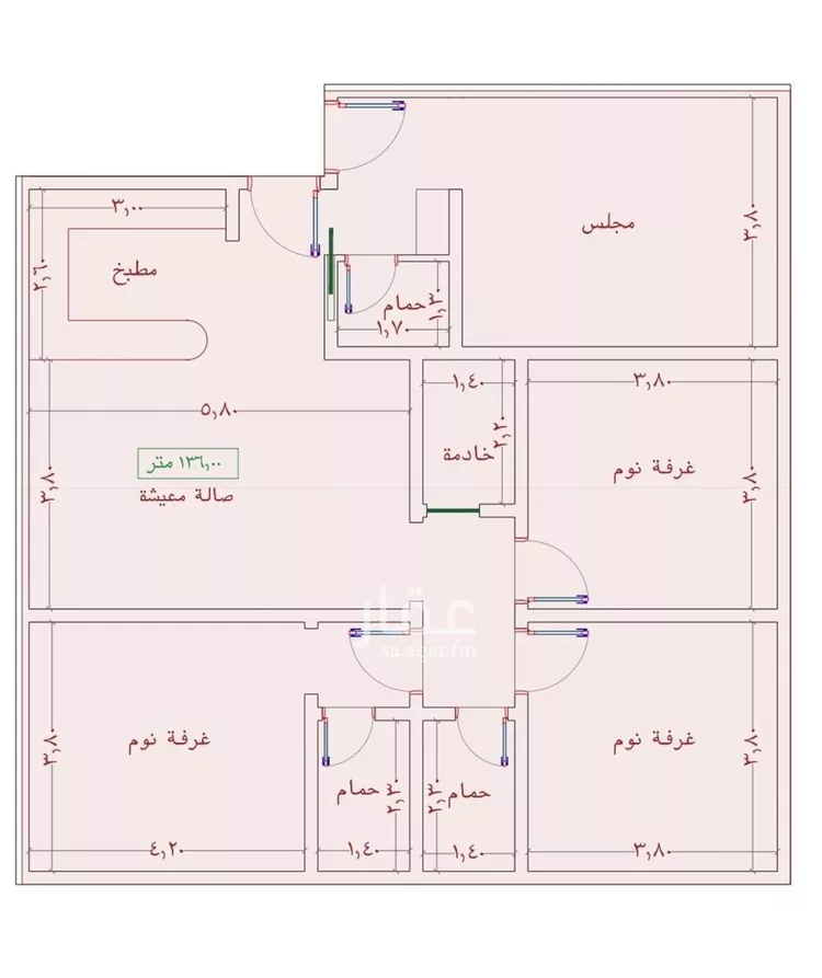 شقة للبيع في شارع السامر, حي الواحة, مدينة جدة, منطقة مكة المكرمة