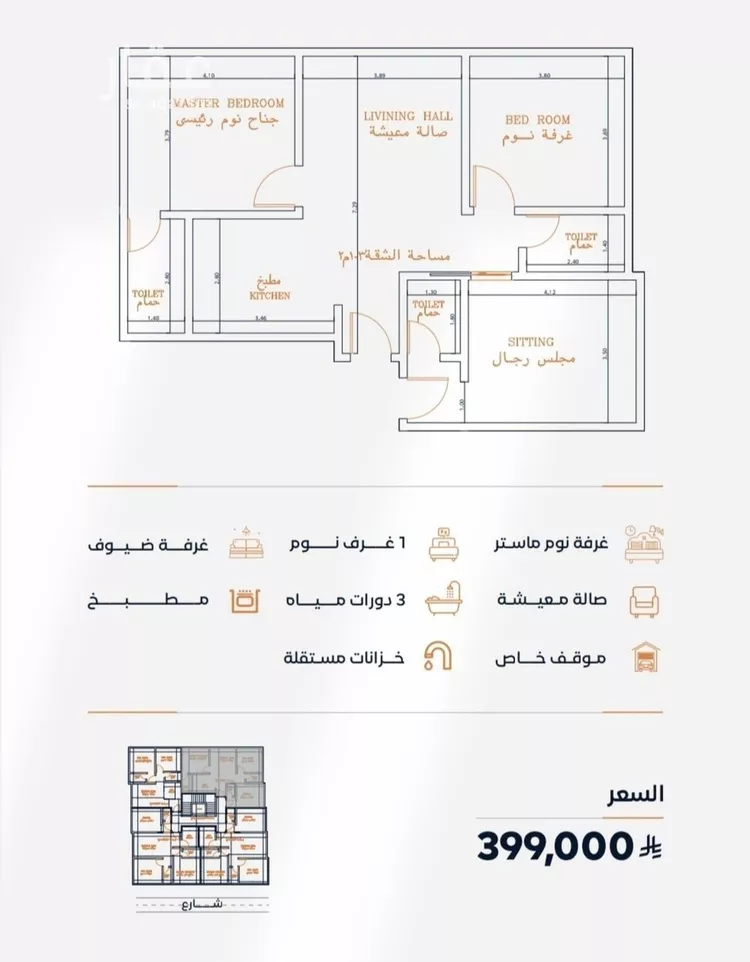 شقة للبيع في شارع صاري, حي الفيصلية, مدينة جدة, منطقة مكة المكرمة صورة 2
