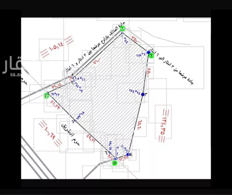 أرض للإيجار في شارع الدرعية, حي الحفيرة, مدينة عنيزة, منطقة القصيم صورة 2