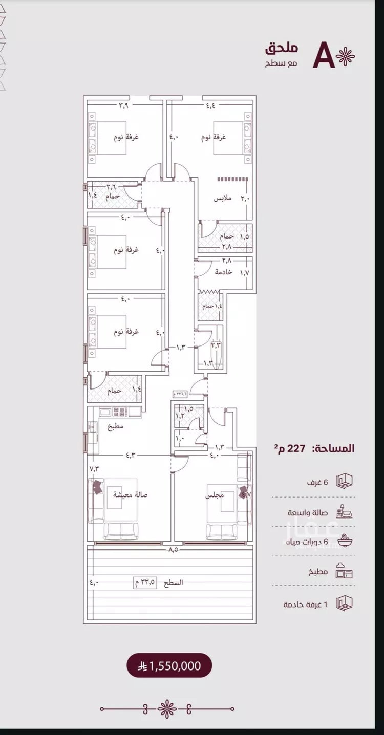 شقة للبيع في شارع الإستطلاع, حي النهضة, مدينة جدة, منطقة مكة المكرمة