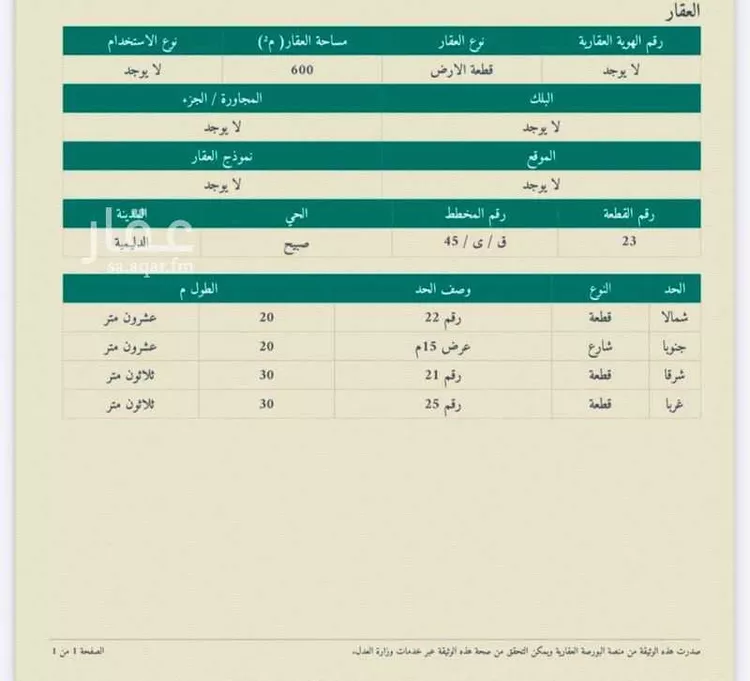 أرض للبيع في مدينة صبيح, منطقة القصيم