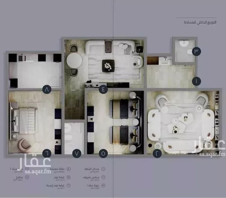 شقة للبيع في شارع إبراهيم بن عيدان, حي البديعة, مدينة الرياض, منطقة الرياض صورة 4
