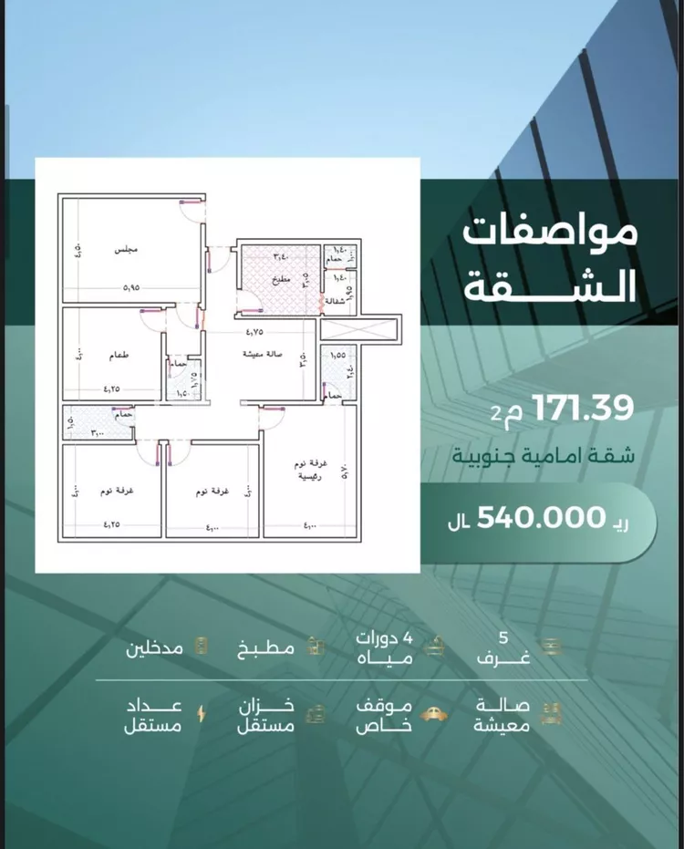 شقة للبيع في شارع الجائزة , حي حكومي1, مدينة جدة, منطقة مكة المكرمة صورة 3