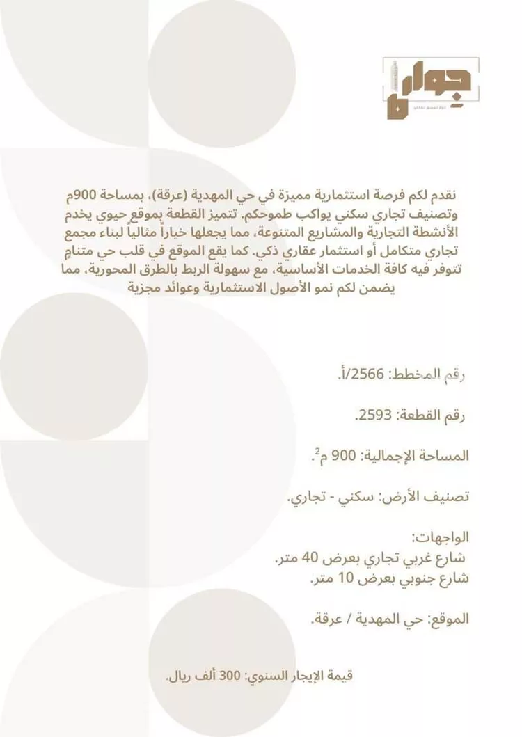 Land for Rent in Riyadh Al Mahdiyah