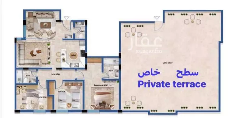 شقة للإيجار في شارع أبي الحسن بن مسعود, حي القدس, مدينة الرياض, منطقة الرياض صورة 2