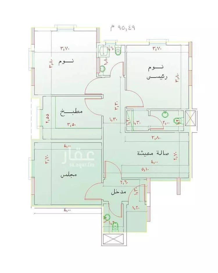 شقة للبيع في شارع الشيخ محمد عمر بري, حي مريخ, مدينة جدة, منطقة مكة المكرمة صورة 3